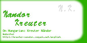 nandor kreuter business card