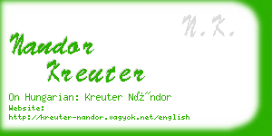 nandor kreuter business card